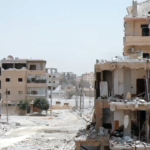 Une partie détruite de Raqqa (Syrie) lors de l'offensive militaire de 2017